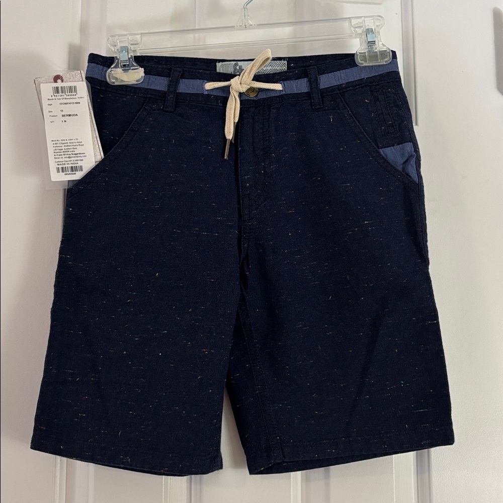 NWT Gini and Jony Navy Blue Shorts with Drawstring